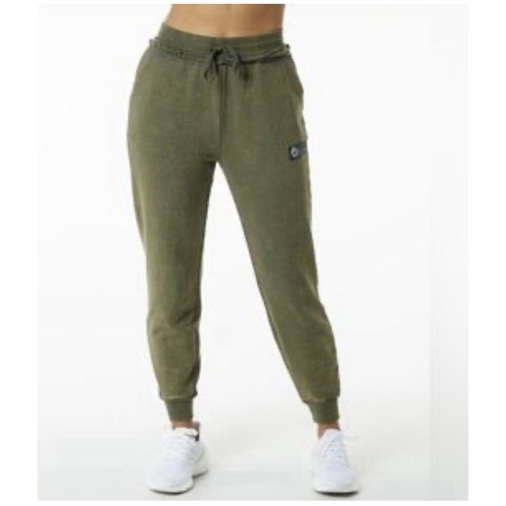ALPHALETE Women’s Terry Oversized Jogger- Green Aventurine, Size Small